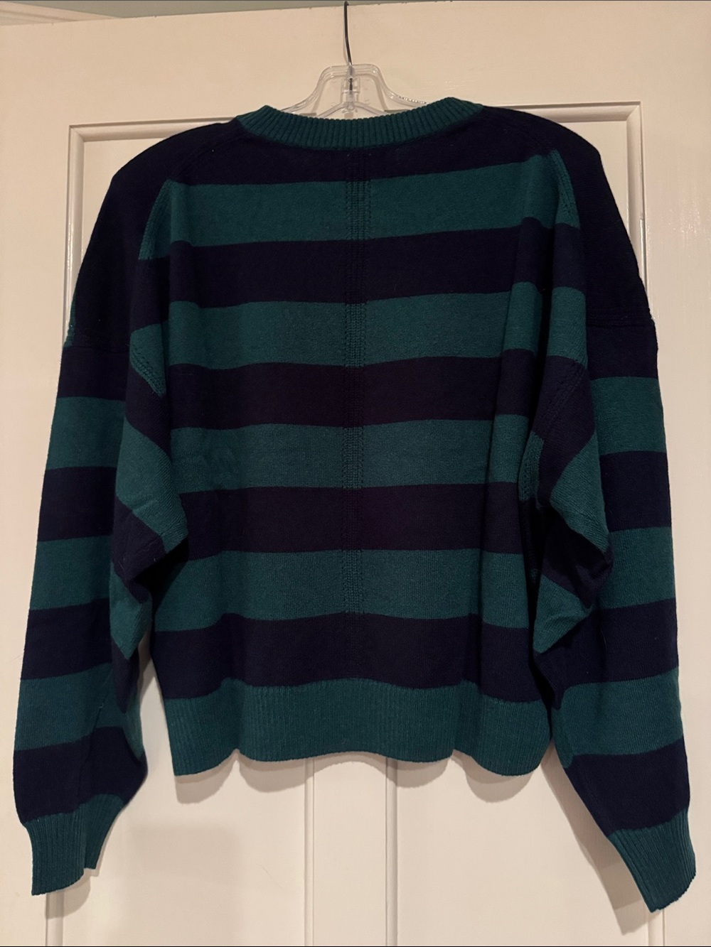 J.Crew Cashmere blouson-sleeve sweater in stripe CR214 - Picture 10 of 10